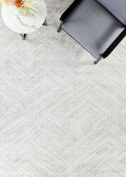 Scandinavian Shaggy Wave Grey Rug