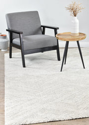 Scandinavian Shaggy Wave Grey Rug