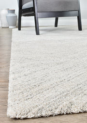 Scandinavian Shaggy Wave Grey Rug