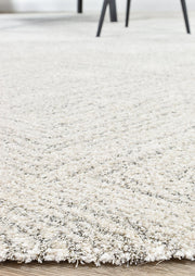 Scandinavian Shaggy Wave Grey Rug