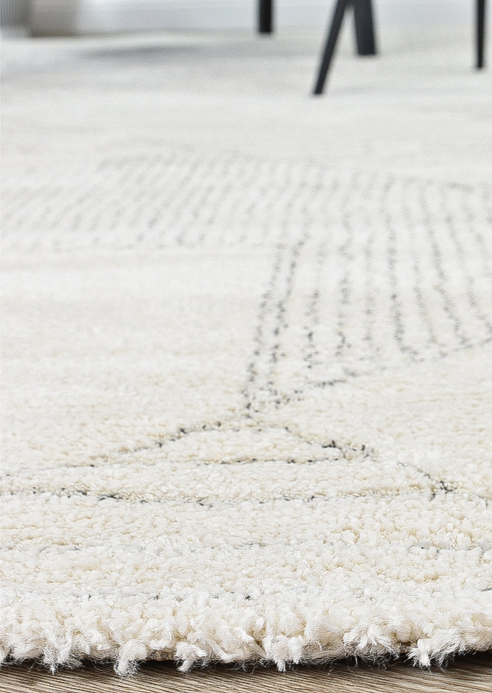 Scandinavian Shaggy Pebble Natural Rug