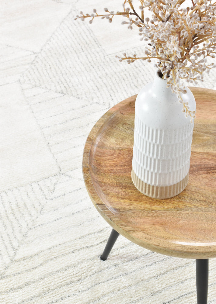 Scandinavian Shaggy Pebble Natural Rug