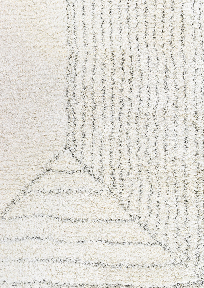 Scandinavian Shaggy Pebble Natural Rug