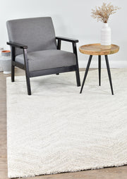 Scandinavian Shaggy Natural Wave Rug