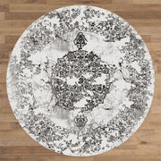 Phantasy Illusion Grey Round Rug