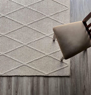 OmbreWool Coast Diamond Cream Rug