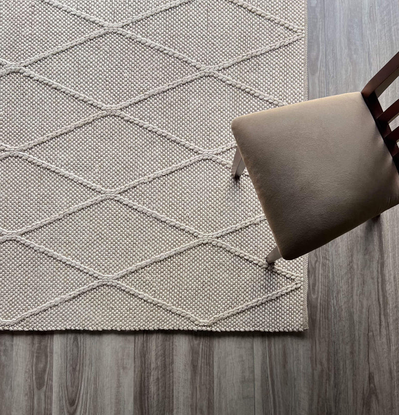 OmbreWool Coast Diamond Cream Rug