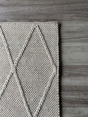 OmbreWool Coast Diamond Cream Round Rug