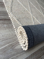 OmbreWool Coast Diamond Cream Round Rug