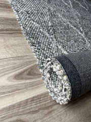 OmbreWool Coast Diamond Dark Grey Round Rug