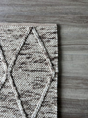 OmbreWool Coast Diamond Natural Round Rug