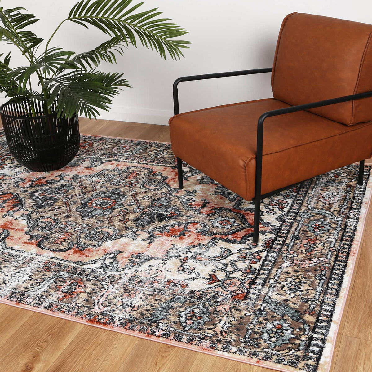 Anatolia Traditional Terracotta Cream Rug — SydneyRugsOnline