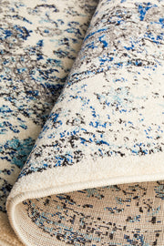 Summon Mist White Transitional Round Rug