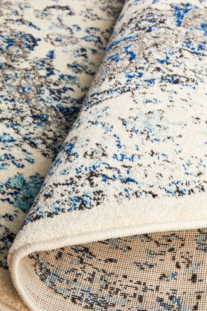 Summon Mist White Transitional Round Rug