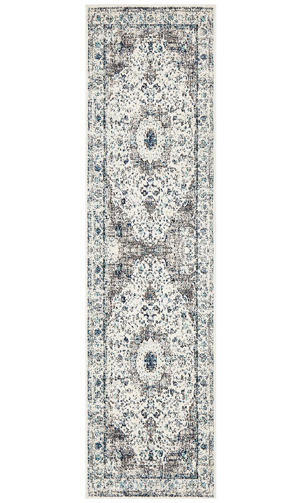 Summon Mist White Transitional Rug