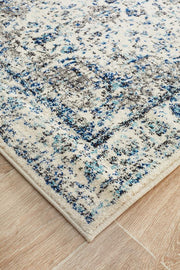 Summon Mist White Transitional Runner Rug