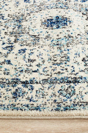 Summon Mist White Transitional Runner Rug