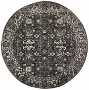 Summon Estella Charcoal Transitional Round Rug