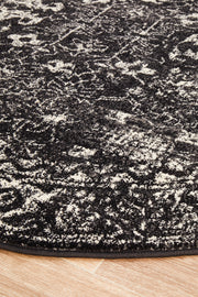 Summon Estella Charcoal Transitional Round Rug