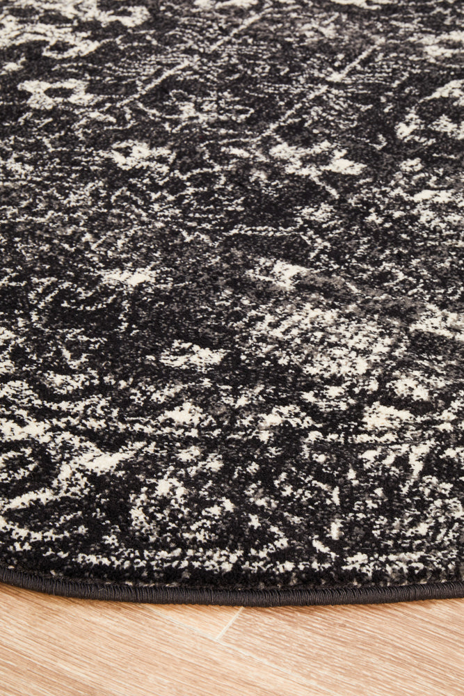 Summon Estella Charcoal Transitional Round Rug