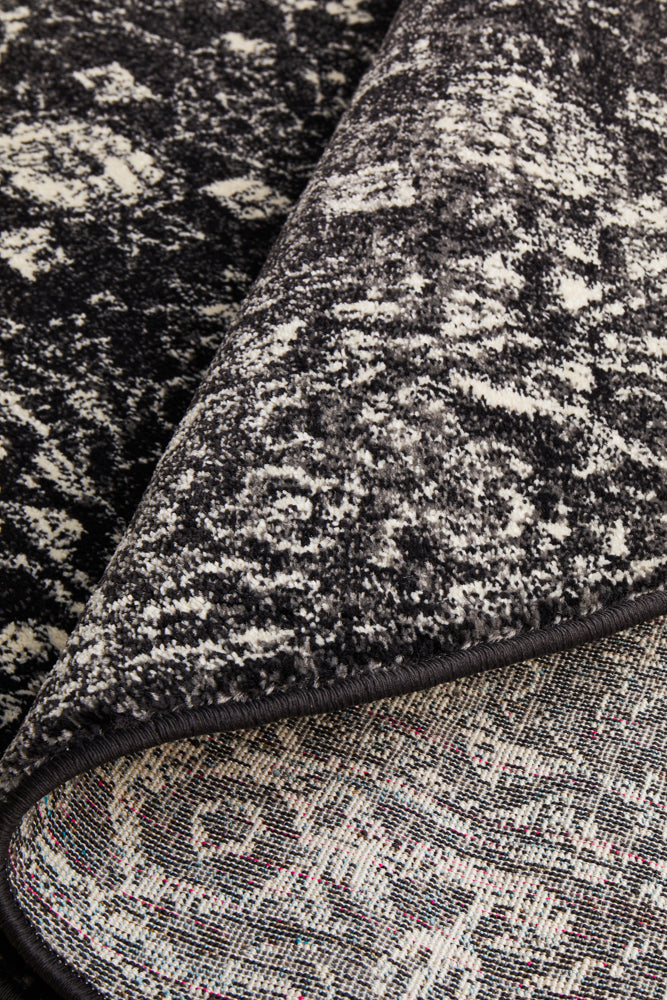 Summon Estella Charcoal Transitional Round Rug