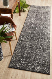 Summon Estella Charcoal Transitional Runner Rug
