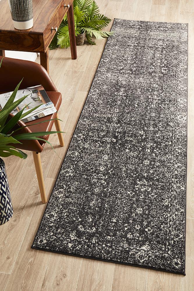 Summon Estella Charcoal Transitional Runner Rug