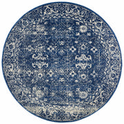 Summon Oasis Navy Transitional Round Rug