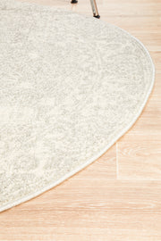 Summon Shine Silver Transitional Round Rug