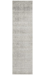 Summon Shine Silver Transitional Runner Rug
