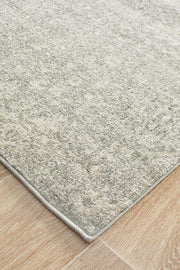 Summon Shine Silver Transitional Runner Rug