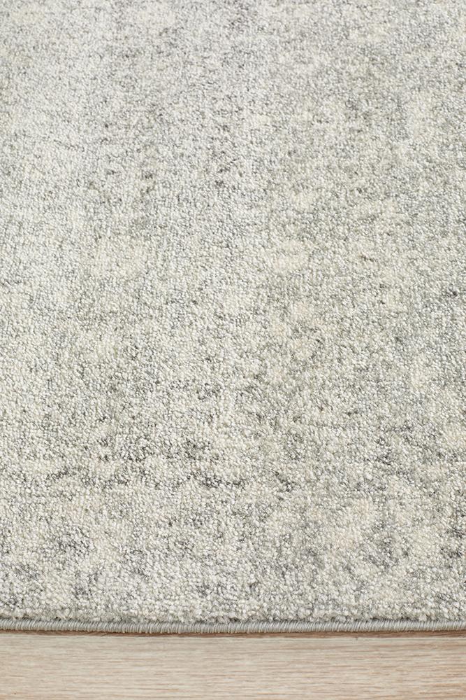Summon Shine Silver Transitional Runner Rug