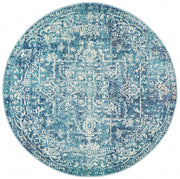 Summon Muse Blue Transitional Round Rug