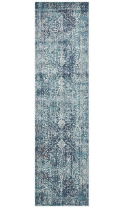 Summon Muse Blue Transitional Runner Rug