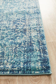 Summon Muse Blue Transitional Runner Rug