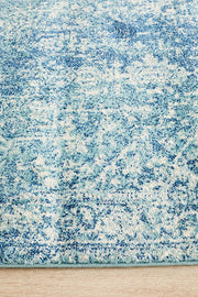 Summon Muse Blue Transitional Runner Rug