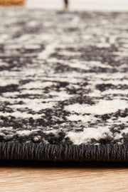 Summon Scape Charcoal Transitional Round Rug