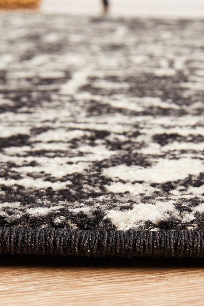 Summon Scape Charcoal Transitional Round Rug