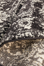 Summon Scape Charcoal Transitional Round Rug