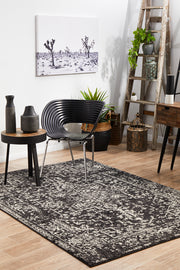 Summon Scape Charcoal Transitional Rug