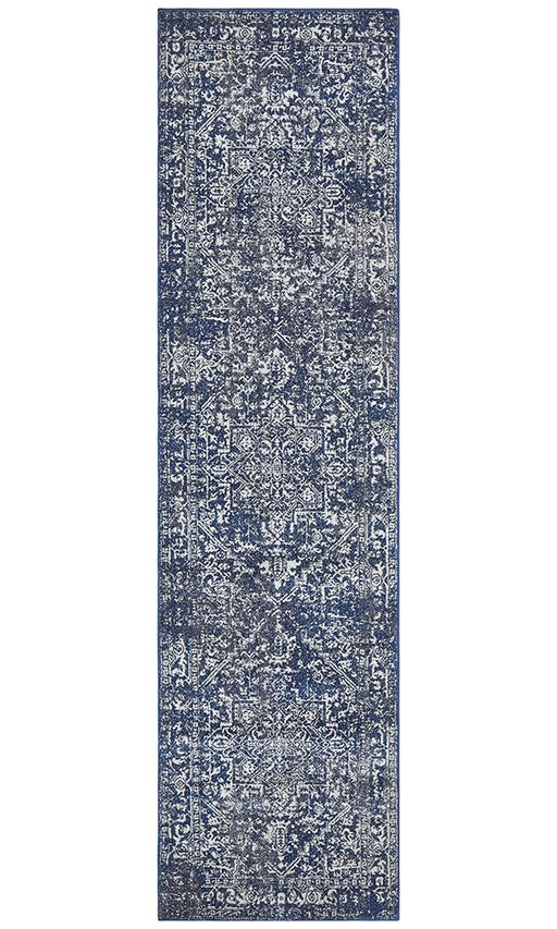 Summon Contrast Navy Transitional Runner Rug