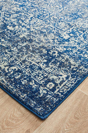 Summon Contrast Navy Transitional Runner Rug
