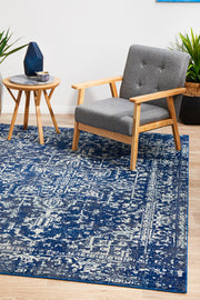 Summon Contrast Navy Transitional Rug