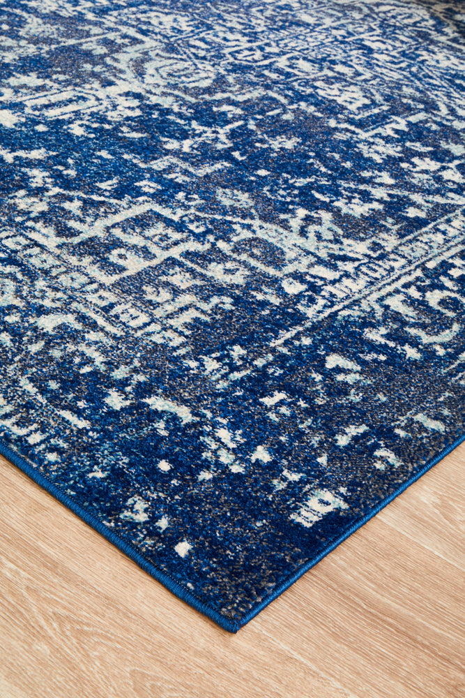Summon Contrast Navy Transitional Rug
