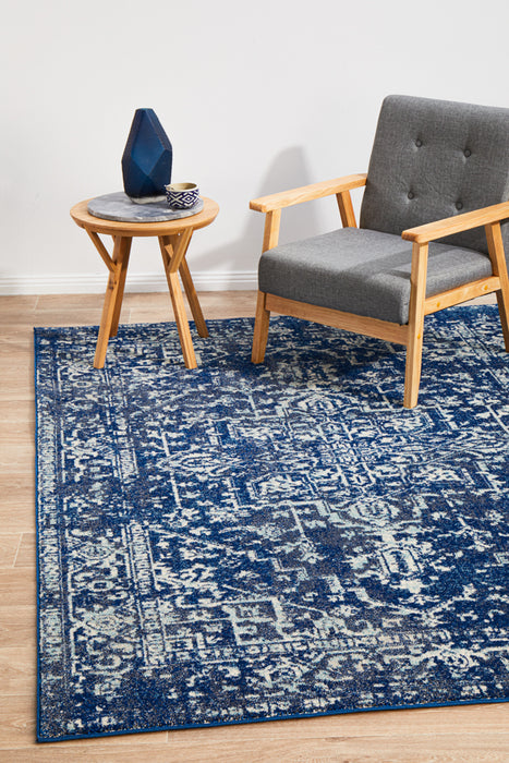 Summon Contrast Navy Transitional Rug