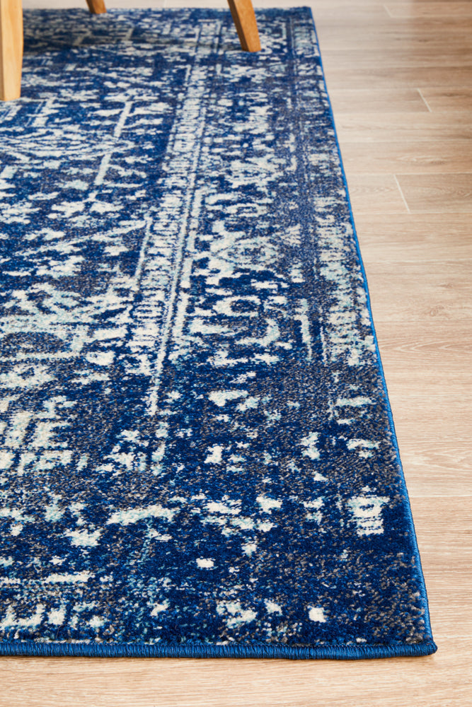 Summon Contrast Navy Transitional Rug
