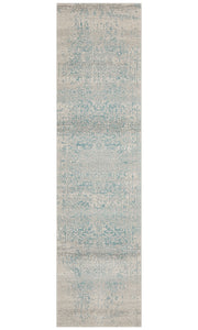 Summon Glacier White Blue Transitional Rug