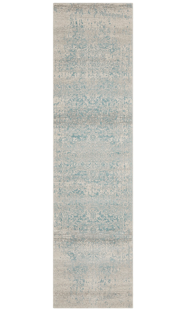 Summon Glacier White Blue Transitional Rug