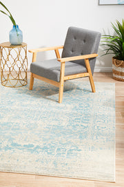 Summon Glacier White Blue Transitional Rug