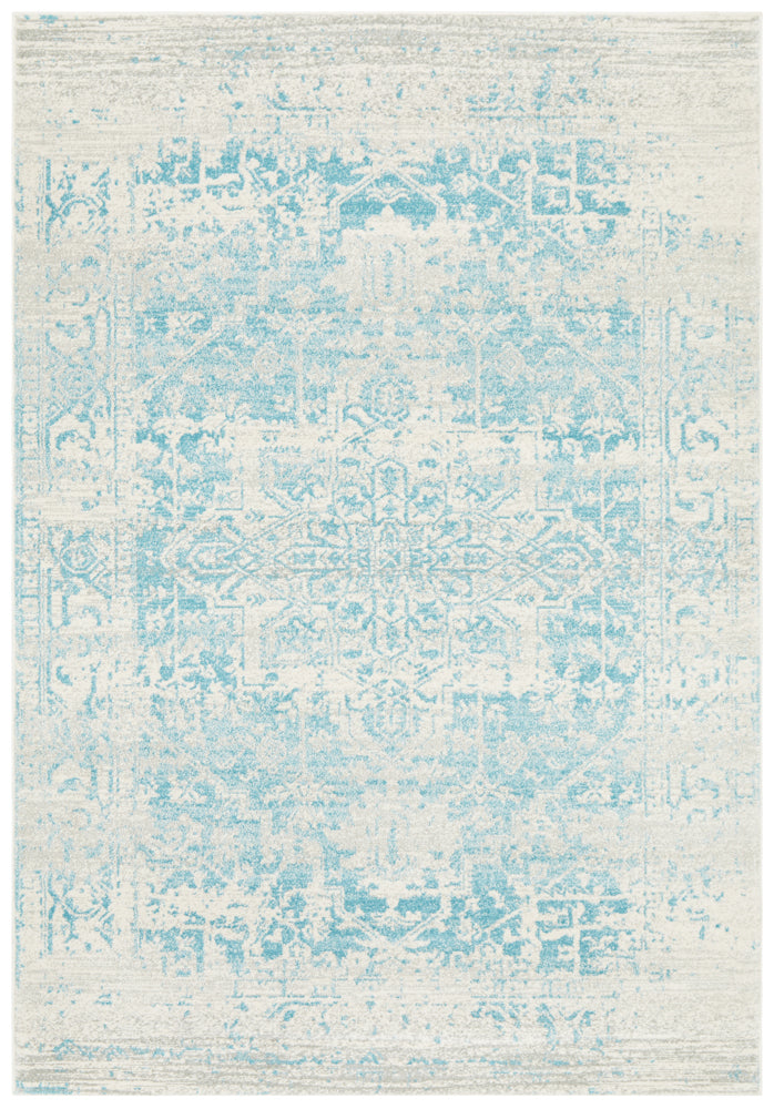 Summon Glacier White Blue Transitional Rug